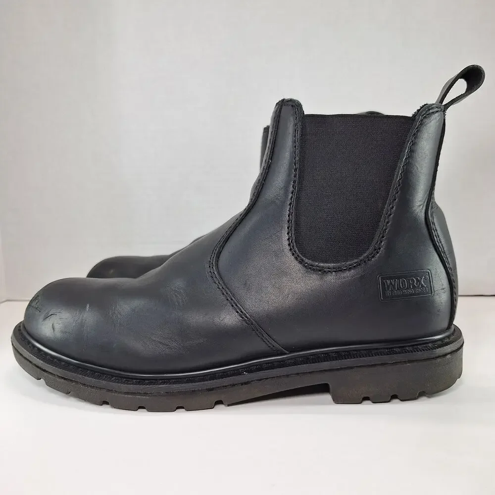 Red Wing Shoes Worx 5424 Joist Mens 12M Black Chelsea Steel Toe Work Boots